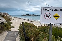 Australie 0325 1457 - Sud Perth Et la fameuse bay d'Hamelin, circulez y a rien à voir, c'est fermé pour cause de requins (authentique).